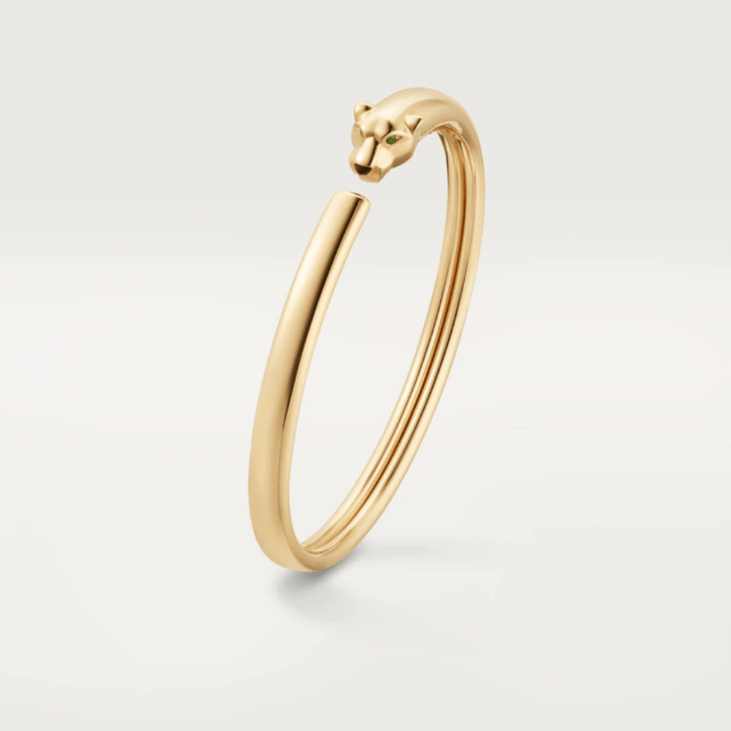 [LUXE]PULSERA ABIERTA DE ORO PANTHERE