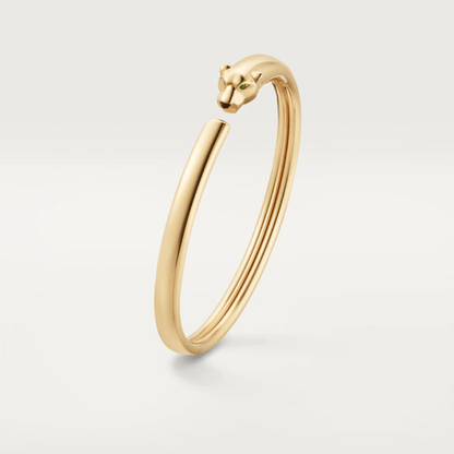[LUXE]PULSERA ABIERTA DE ORO PANTHERE