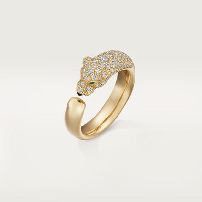 [LUXE] PANTHERE HALF DIAMOND SMALL RING