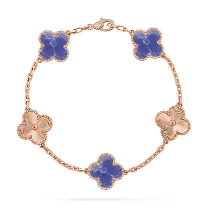 [LUXE]CLOVER 5 MOTIF BLUE VEINS BRACELET COLLECTION