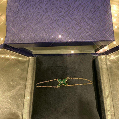 [LUXE]JEUX PULSERA MALAQUITA ORO ROSA 1 DIAMANTE