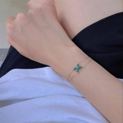 [LUXE]JEUX PULSERA MALAQUITA ORO ROSA 1 DIAMANTE