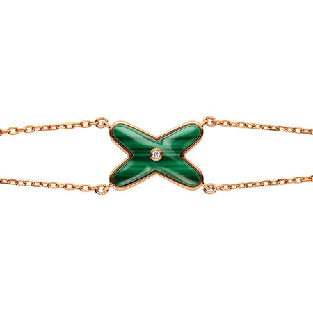 [LUXE]JEUX PULSERA MALAQUITA ORO ROSA 1 DIAMANTE