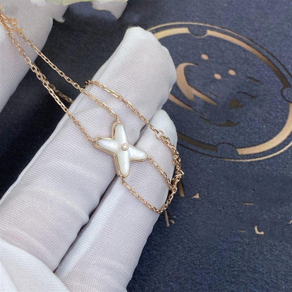 [LUXE]JEUX PULSERA BLANCA MOP ORO ROSA 1 DIAMANTE