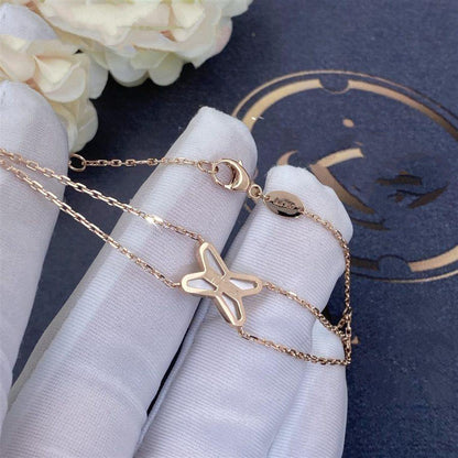 [LUXE]JEUX PULSERA BLANCA MOP ORO ROSA 1 DIAMANTE