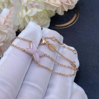 [LUXE]JEUX PULSERA ROSA MOP ORO ROSA 1 DIAMANTE