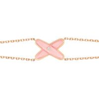 [LUXE]JEUX PULSERA ROSA MOP ORO ROSA 1 DIAMANTE
