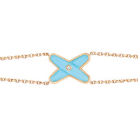 [LUXE]JEUX PULSERA TURQUESA ORO ROSA 1 DIAMANTE