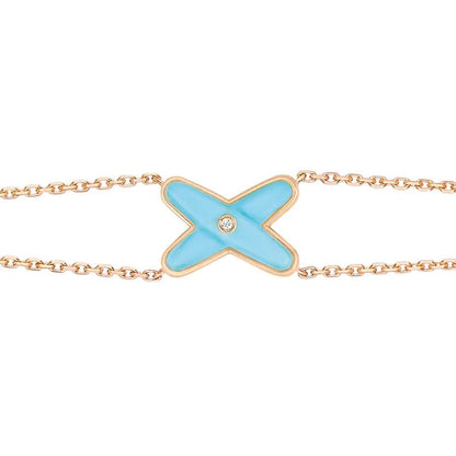 [LUXE]JEUX PULSERA TURQUESA ORO ROSA 1 DIAMANTE