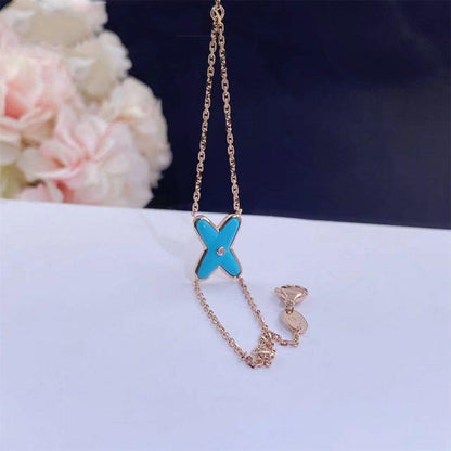 [LUXE]JEUX PULSERA TURQUESA ORO ROSA 1 DIAMANTE