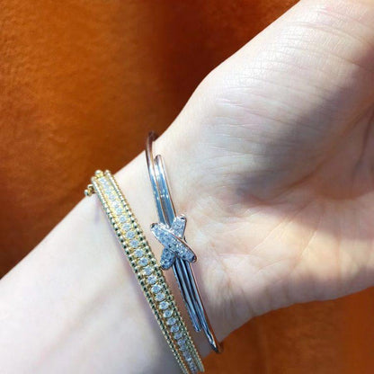 [LUXE]JEUX DE PULSERA PLATA DIAMANTES