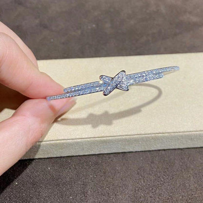 [LUXE]JEUX DE PULSERA DIAMANTES PLATA