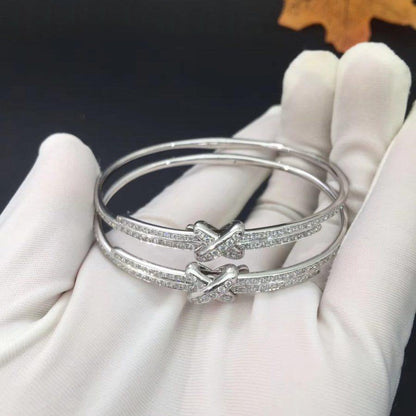 [LUXE]JEUX DE PULSERA DIAMANTES PLATA