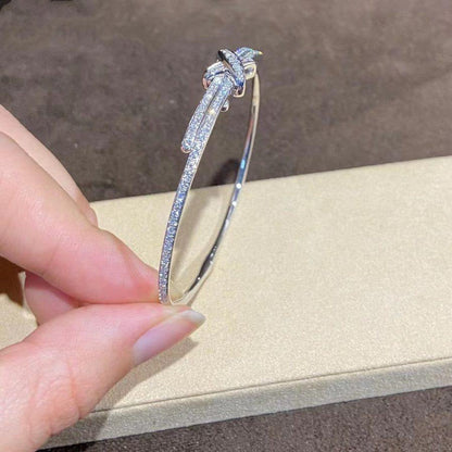 [LUXE]JEUX DE PULSERA DIAMANTES PLATA