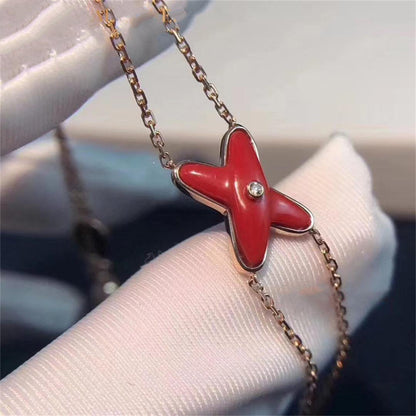 [LUXE]JEUX PULSERA CORNALINA ORO ROSA 1 DIAMANTE