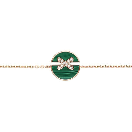 [LUXE]JEUX DE PULSERA MALAQUITA ORO ROSA DIAMANTES