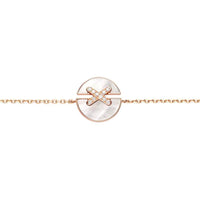 [LUXE]JEUX DE BRACELET MOP ORO ROSA DIAMANTES