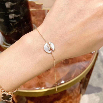 [LUXE]JEUX DE BRACELET MOP ORO ROSA DIAMANTES