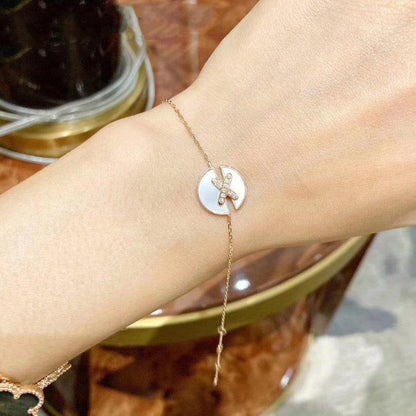 [LUXE]JEUX DE BRACELET MOP ORO ROSA DIAMANTES