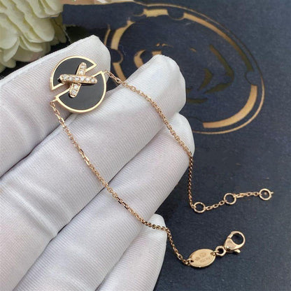 [LUXE]JEUX DE PULSERA ÓNIX ORO ROSA DIAMANTE