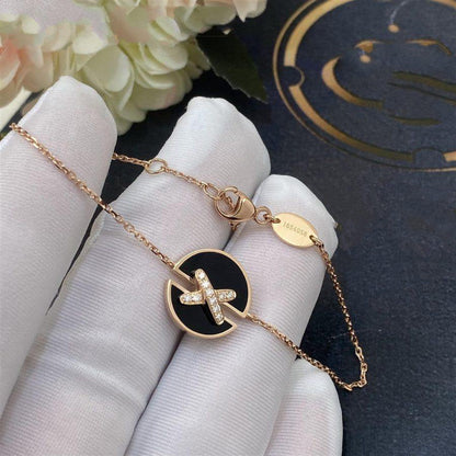[LUXE]JEUX DE PULSERA ÓNIX ORO ROSA DIAMANTE