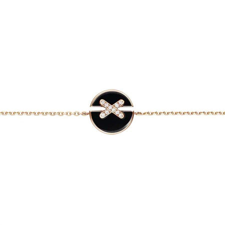 [LUXE]JEUX DE PULSERA ÓNIX ORO ROSA DIAMANTE