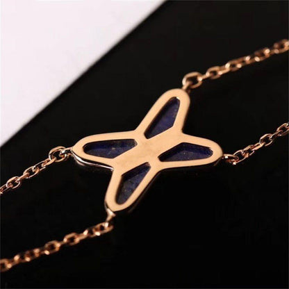 [LUXE]Anillo con diseño hueco de trébol de cuatro hojas en forma de flor