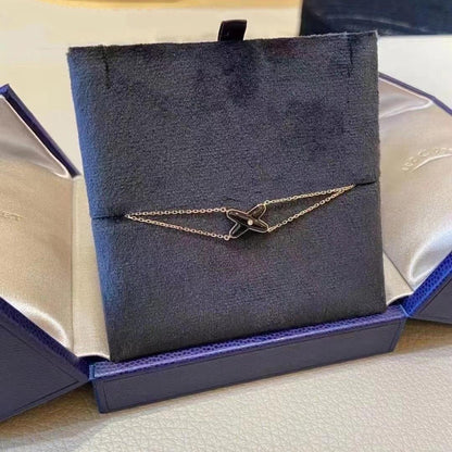 [LUXE]JEUX PULSERA ÓNIX ORO ROSA 1 DIAMANTE