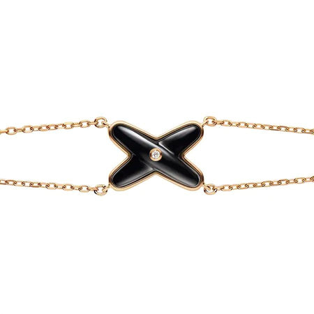 [LUXE]JEUX PULSERA ÓNIX ORO ROSA 1 DIAMANTE