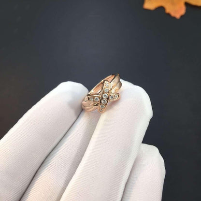 [LUXE]ANILLO JEUX DE ORO ROSA Y DIAMANTES