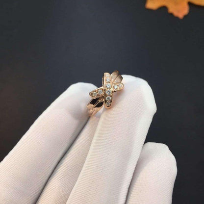 [LUXE]ANILLO JEUX DE ORO ROSA Y DIAMANTES