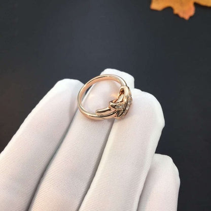 [LUXE]ANILLO JEUX DE ORO ROSA Y DIAMANTES