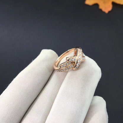 [LUXE]JEUX DE ANILLO ORO ROSA DIAMANTES