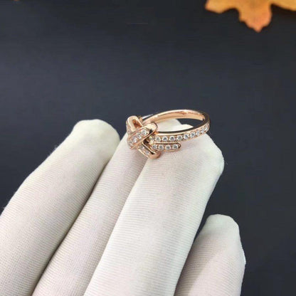 [LUXE]JEUX DE ANILLO ORO ROSA DIAMANTES