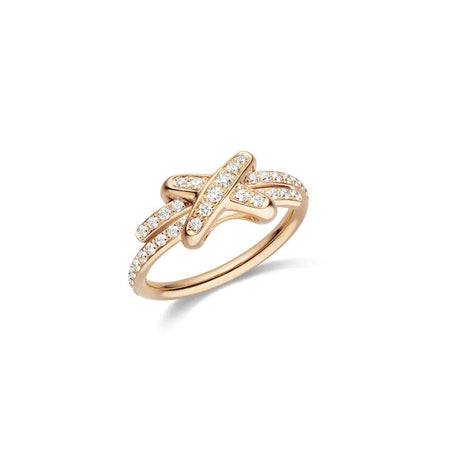 [LUXE]JEUX DE ANILLO ORO ROSA DIAMANTES