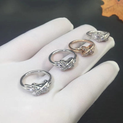 [LUXE]ANILLO JEUX DE PLATA CON DIAMANTES
