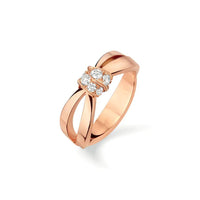 [LUXE] ANILLO LIENS ORO ROSA DIAMANTE