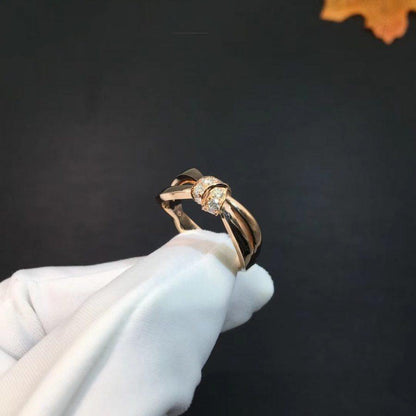 [LUXE] ANILLO LIENS ORO ROSA DIAMANTE
