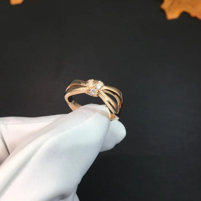 [LUXE] ANILLO LIENS ORO ROSA DIAMANTE