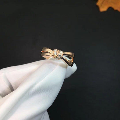 [LUXE] ANILLO LIENS ORO ROSA DIAMANTE