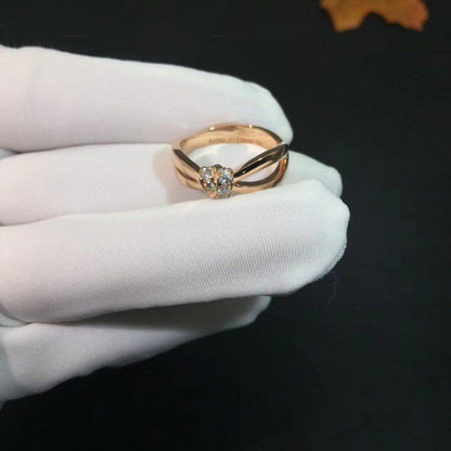 [LUXE] ANILLO LIENS ORO ROSA DIAMANTE