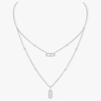[LUXE] MOVE 2 ROW DIAMOND NECKLACE