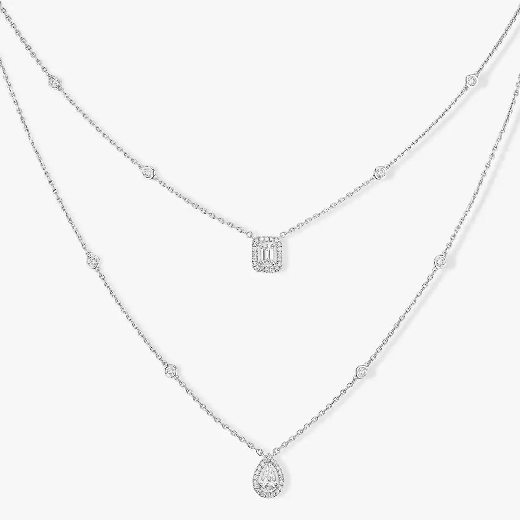 [LUXE] Diamond Necklace My Twin 2 Rows