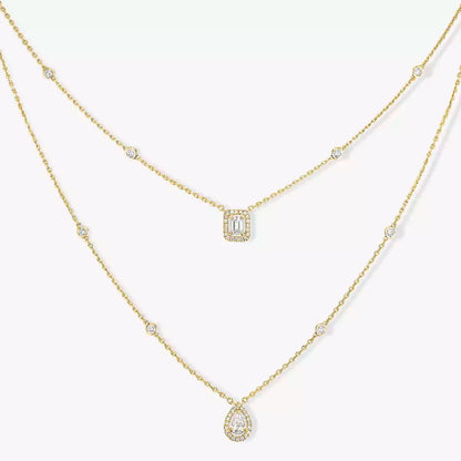[LUXE] Diamond Necklace My Twin 2 Rows