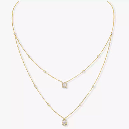 [LUXE] Diamond Necklace My Twin 2 Rows