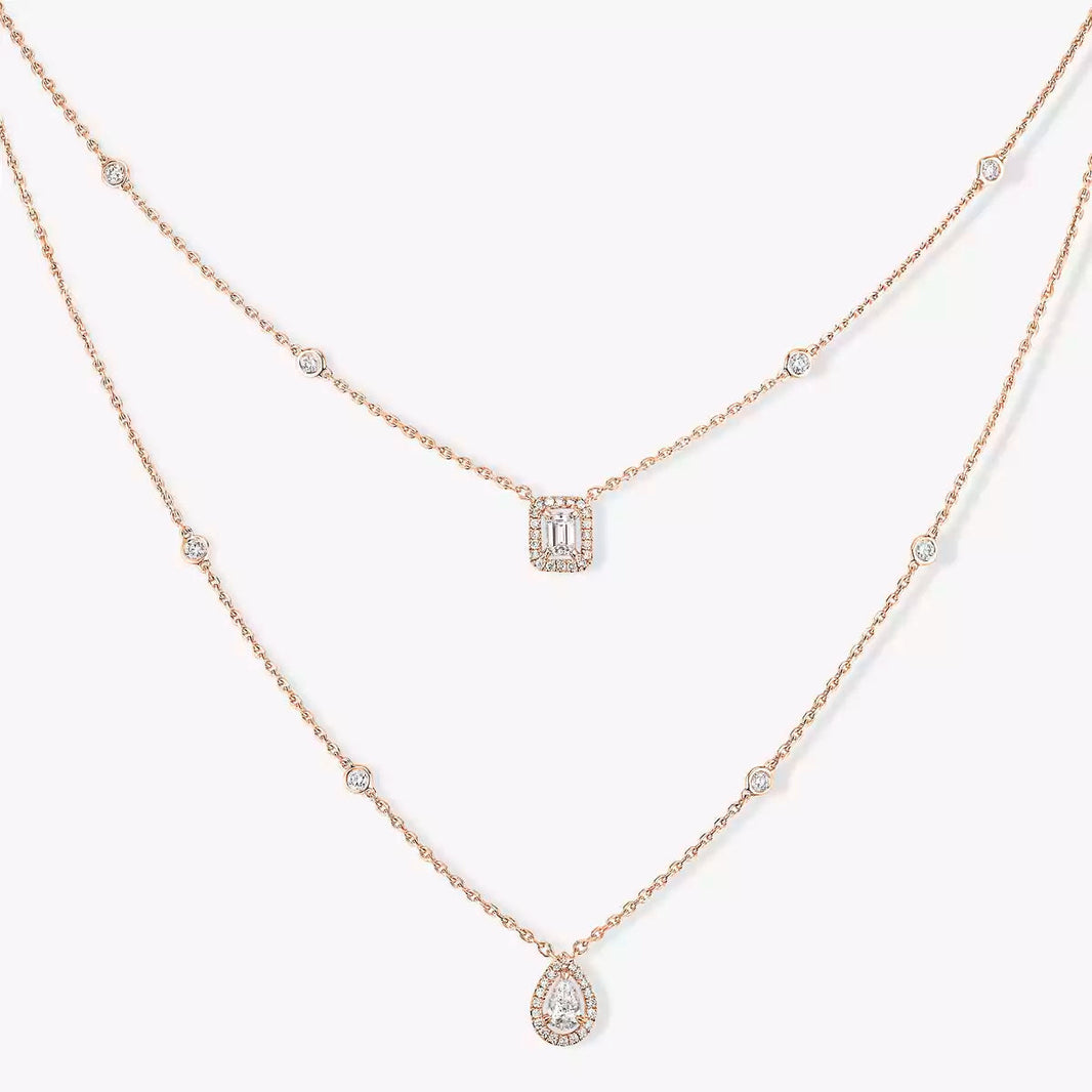 [LUXE] Diamond Necklace My Twin 2 Rows
