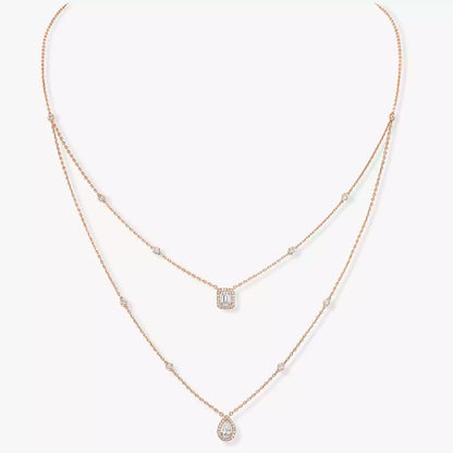 [LUXE] Diamond Necklace My Twin 2 Rows