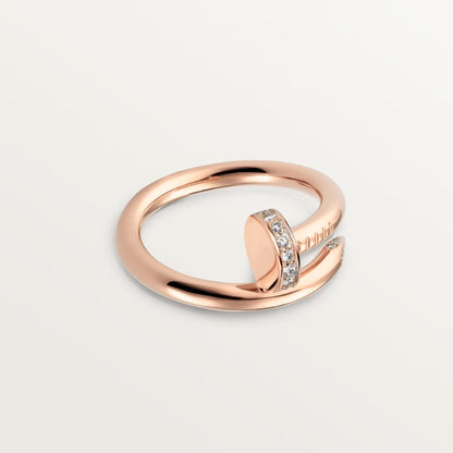 [LUXE] JUSTE RING 2.6MM HALF DIAMOND