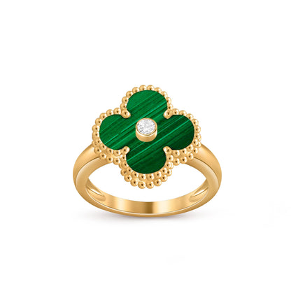 [LUXE] ANILLO DE DIAMANTES DE TRÉBOL COLECCIÓN ORO