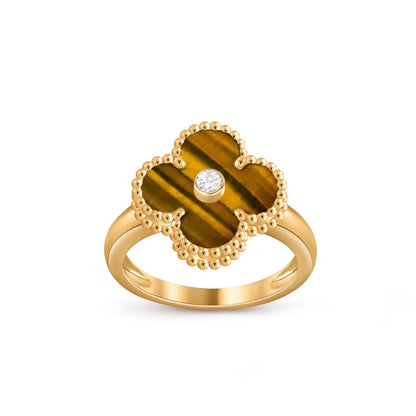 [LUXE] ANILLO DE DIAMANTES DE TRÉBOL COLECCIÓN ORO
